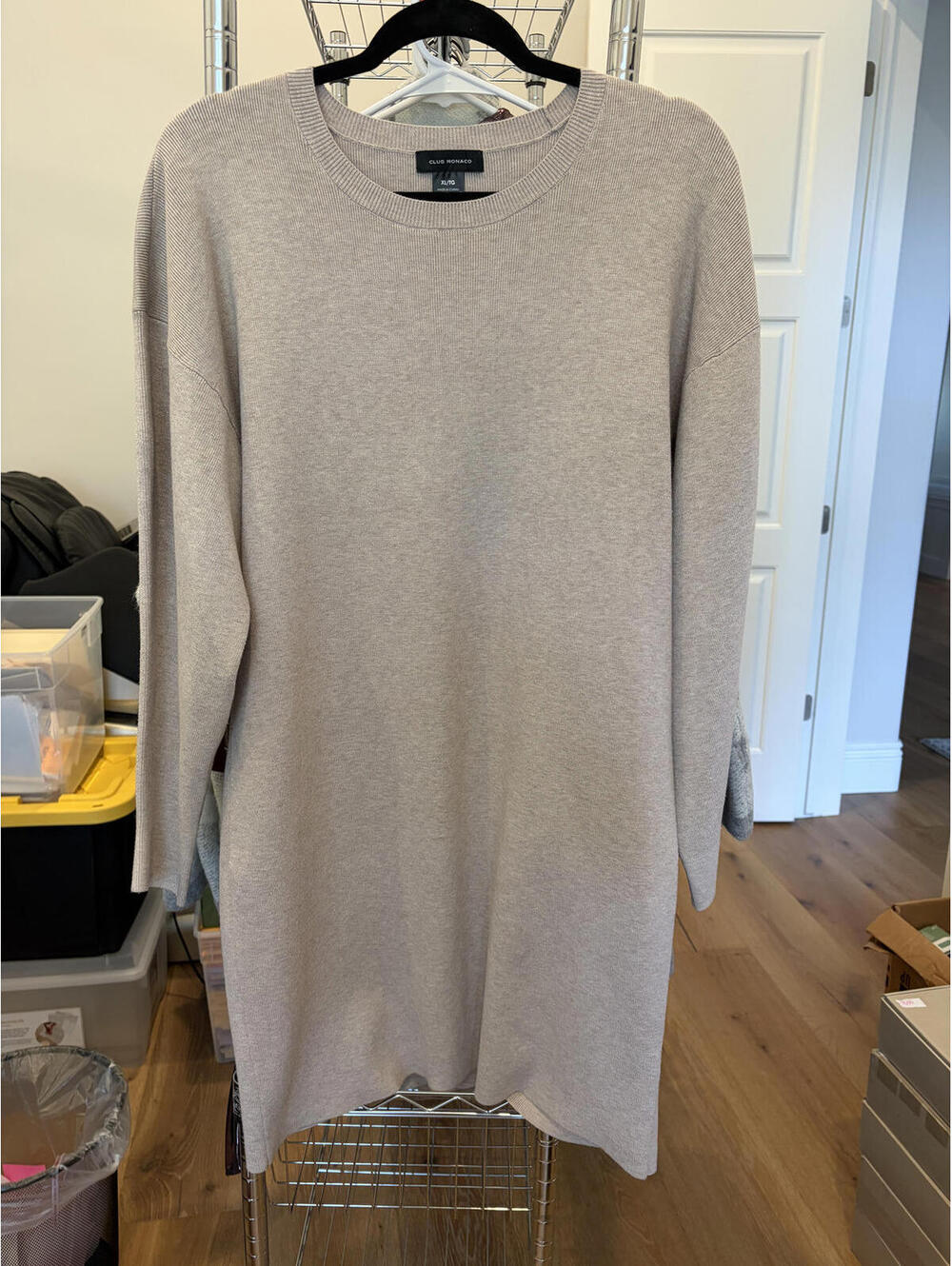 Club Monaco Sweater Dress size XL tan